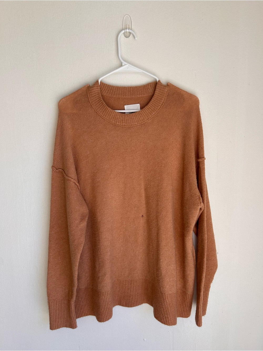 Woman’s Crewneck Sweater in Tan - Classic Casual Knit